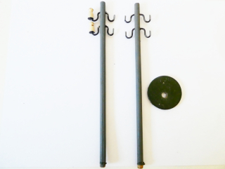 H0 SET 3 ks - 2x telegrafní sloup a 1x podstavec (výška 20 cm)NA RENOVACI