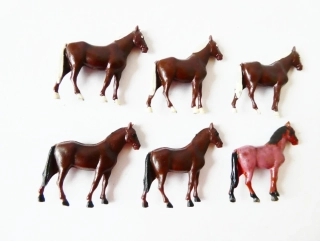 H0 SET Figurky 6 ks - Kůň PĚKNÝ STAV NEPOUŽITÉ