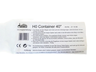H0 Elita MODELLE Stavebnice kontejneru 40", bílá 140 x 28 x 30 mm - NOVÁ v originálním balení