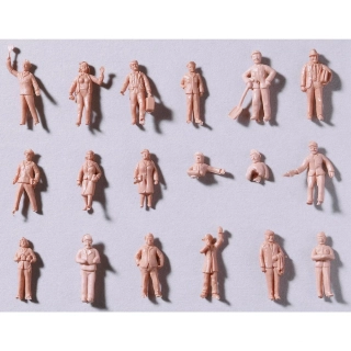 H0 Auhagen 21717 Figurky drážní 60 ks k dobarvení  NOVÉ originál zabalené