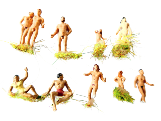 TT Figurky 10 ks - Naháči - Postavičky na nuda pláž