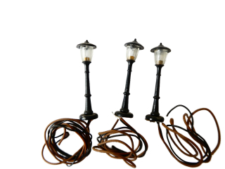 N Brawa SET 3 ks Lampa - Lucerna parková 3,3 cm PĚKNÝ STAV