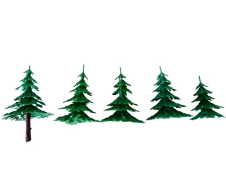 Strom jehličnatý - 5 ks ( 4 - 7 cm )