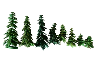 Strom jehličnatý - 11 ks ( 4,5 - 12 cm )