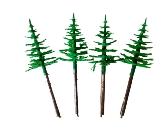 Strom jehličnatý - 4 ks ( 12,5 cm ) PĚKNÝ STAV