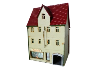 H0 Městský dům s obchodem, podloubím a balkóny