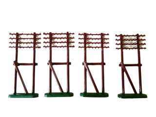 TT VERO SET 4 ks Sloup telegrafního vedení dvojitý 7,5 cm
