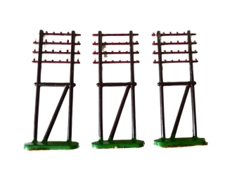 TT VERO SET 3 ks Sloup telegrafního vedení dvojitý 7,5 cm