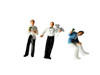 H0 PREISER 10111 Figurky - SET 3 ks - Hosté na párty