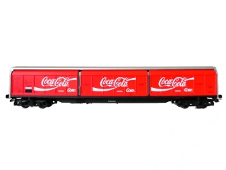 H0 LEMKE LC 21015B Sběratelský vůz s posuvnými stěnami Habis „Coca-Cola“ NOVÝ NEPOUŽITÝ v originální krabičce