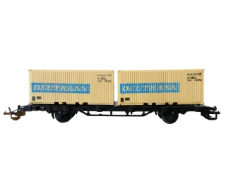 TT ZEUKE Plošinový vůz s kontejnery DEUTRANS s magnety 